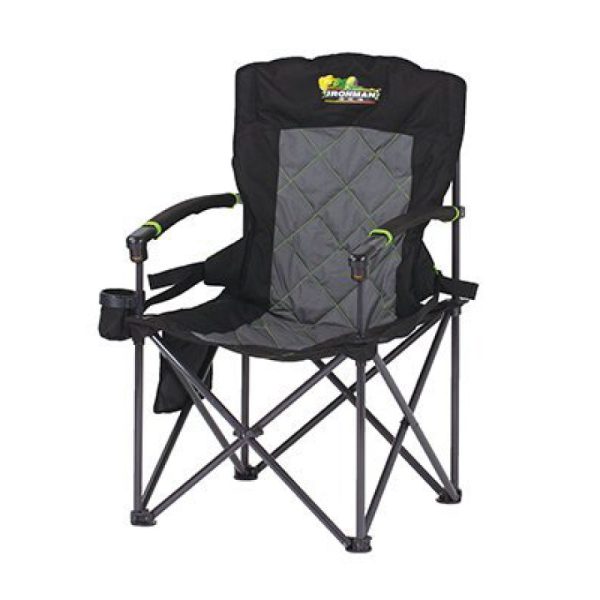 King Hard Arm Camp Chair - With Lumbar Support