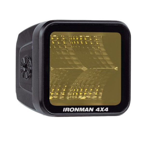 40W Bright Cube Flood Beam LED Cube Light - 81 x 75mm (Each) - Amber