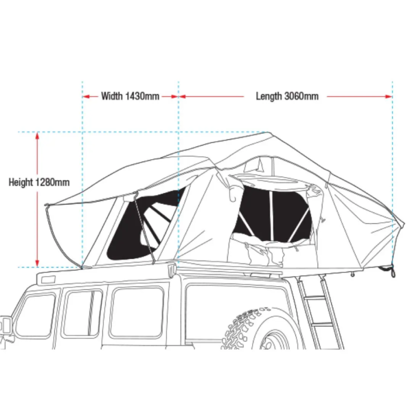Cross 1200 Rooftop Tent - Image 4