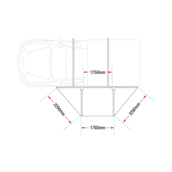 Deltawing 180° Awning - 1.77m - Image 5