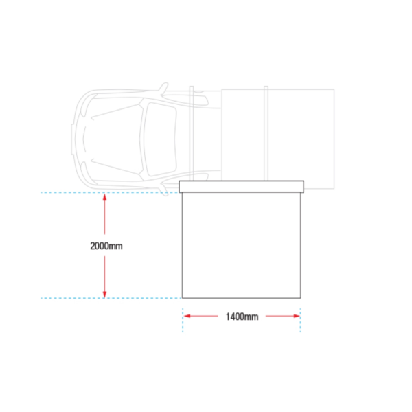 Deltawing 90° Awning - 1.4m - Image 4