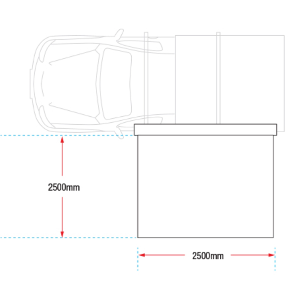 Deltawing 90° Awning - 2.5m - Image 4